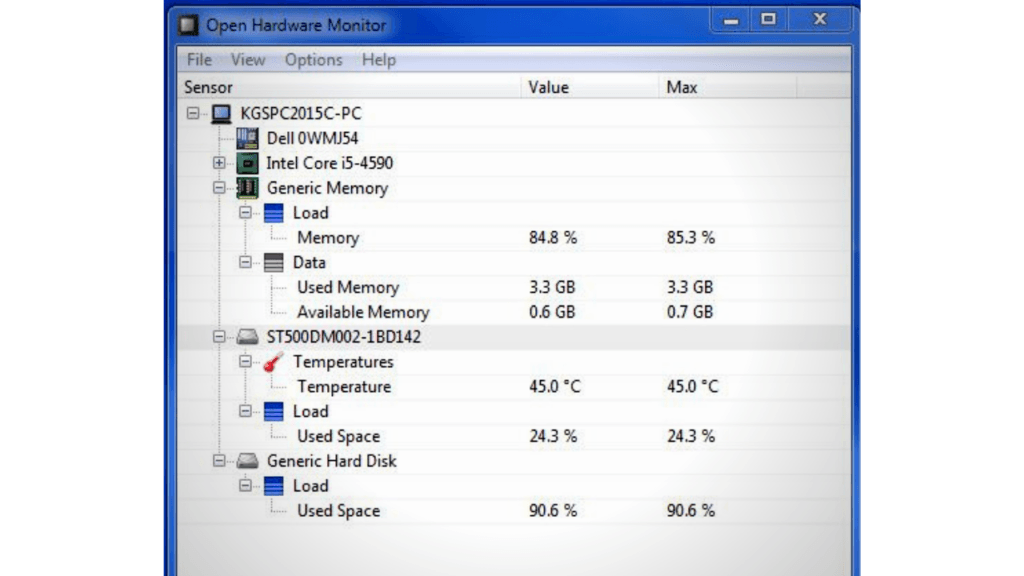 using open hardware monitor