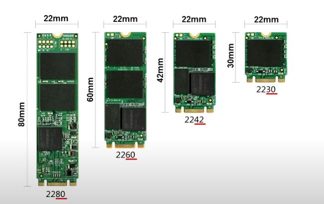 M.2 SATA SSD with different length