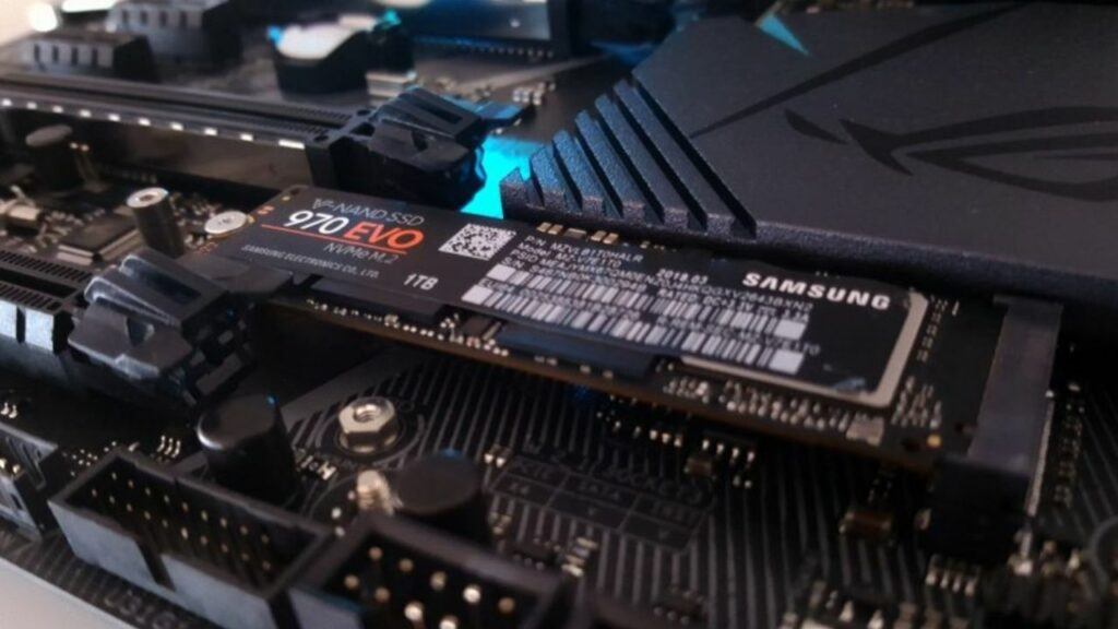 NVMe M.2 SSD slot inside the motherboard