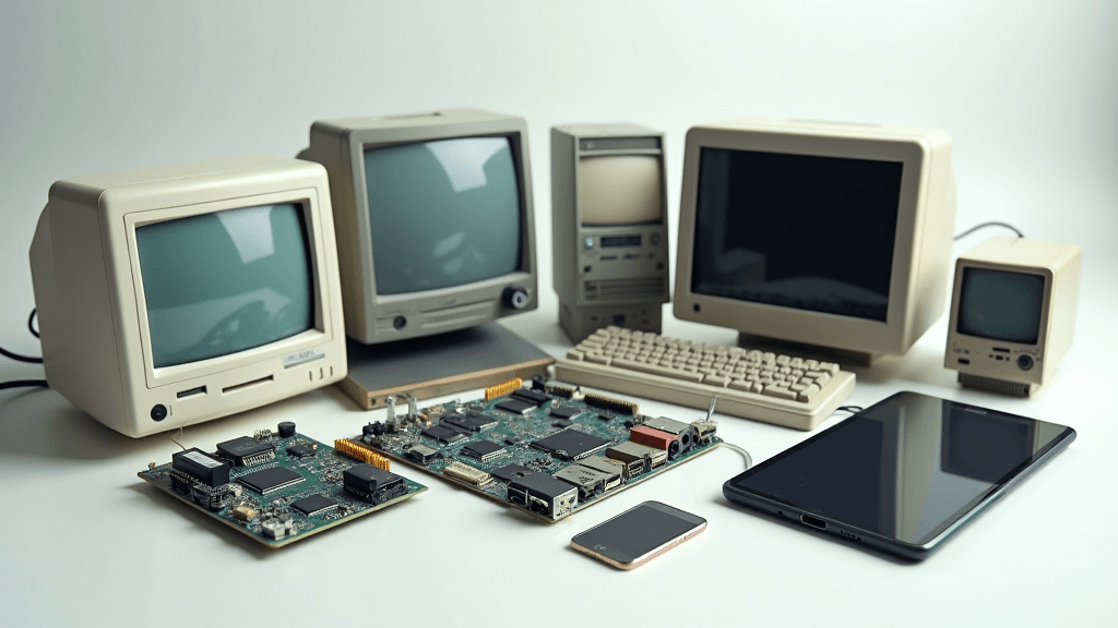 Old electronics ready for recycling